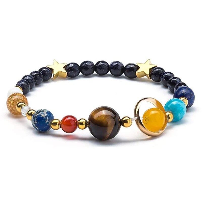 Bracelet astral en pierres naturelles pour homme ou femme, ajustable et spirituel.