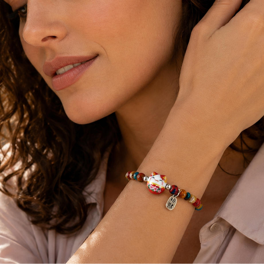 Bracelet japonais à offrir pour transmettre une intention de bonheur, de réussite et de protection au quotidien.