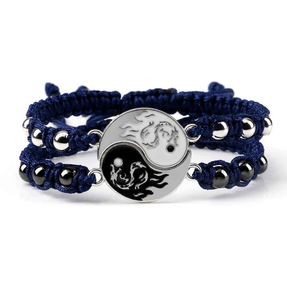 Bracelet à symbole Yin Yang pour matérialiser un lien, même quand on est loin.