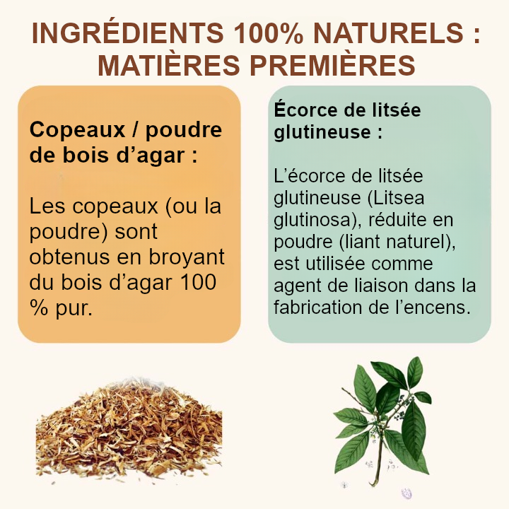 Encens en spirale au bois d’agar, format compact adapté aux petits espaces.