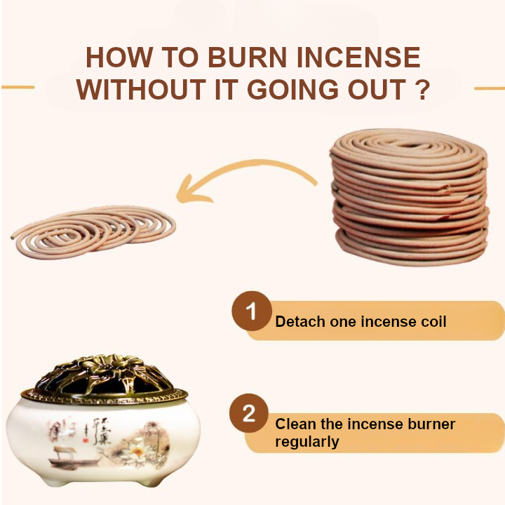 Natural Agarwood Coil Incense 40 Coils Soft Scent 5 cm